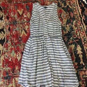 Tank top fit and flare striped dress